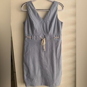 J. Crew Navy and White Striped Dress